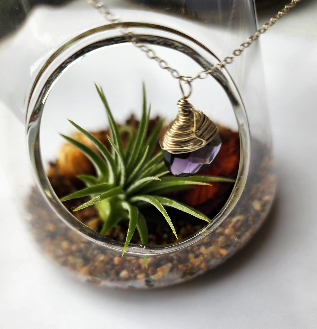 Beautiful Purple Amethyst Necklace - LB Designs