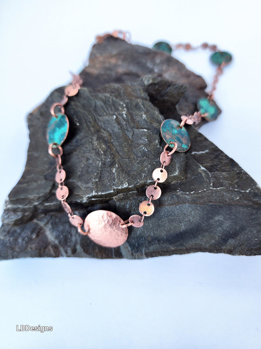 Beautiful copper patina necklace - LB Designs