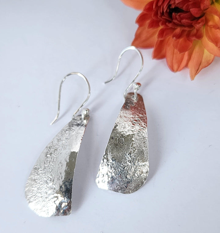 Reticulated silver earrings - LB Designs