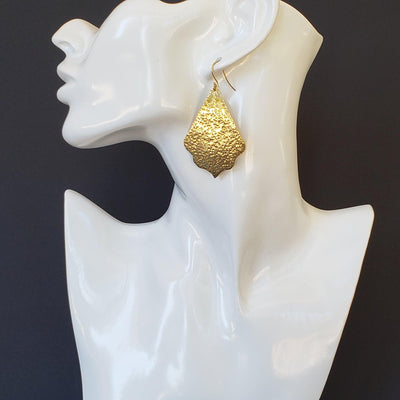 Brass Moroccan Style dangle earrings.