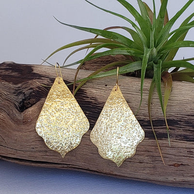 Brass Moroccan Style dangle earrings.