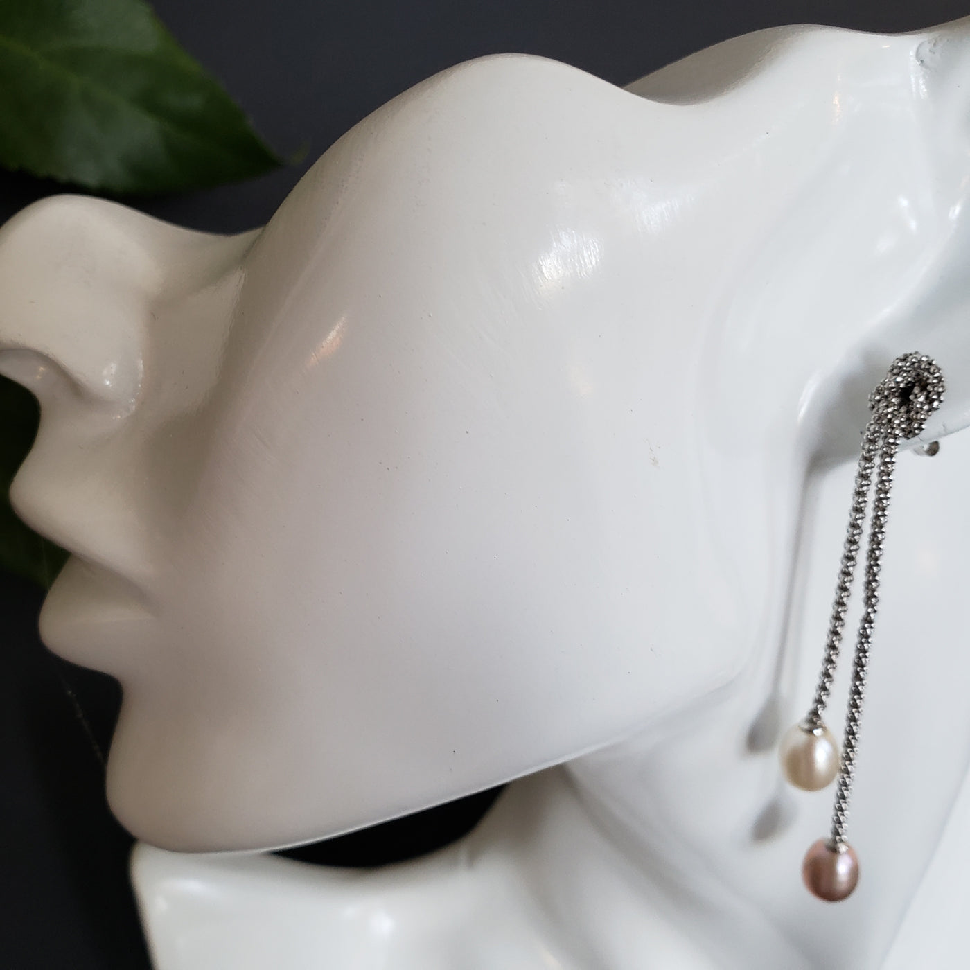 Pearl Braid dangle earrings
