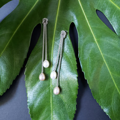 Pearl Braid dangle earrings