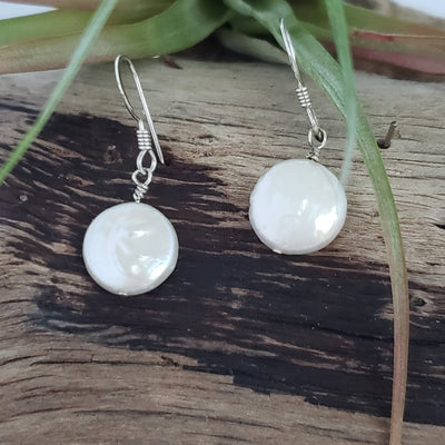 Coin pearl Drop Earrings