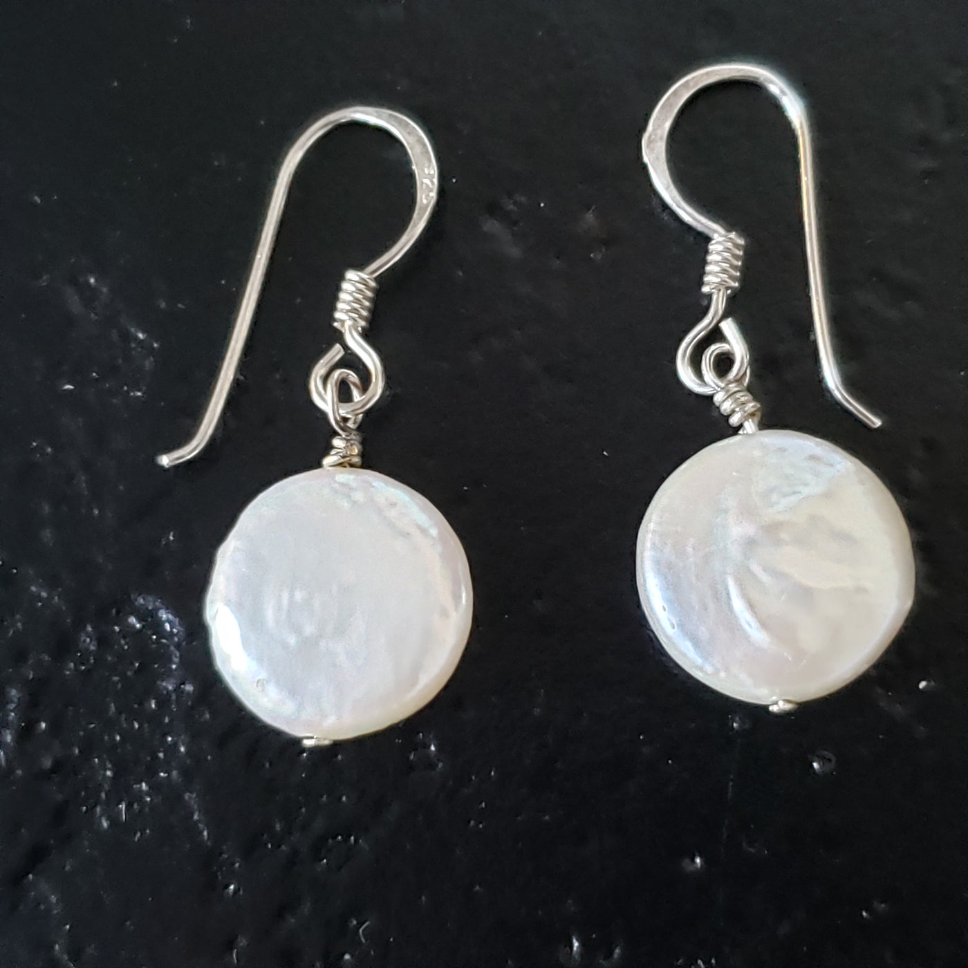Coin pearl Drop Earrings