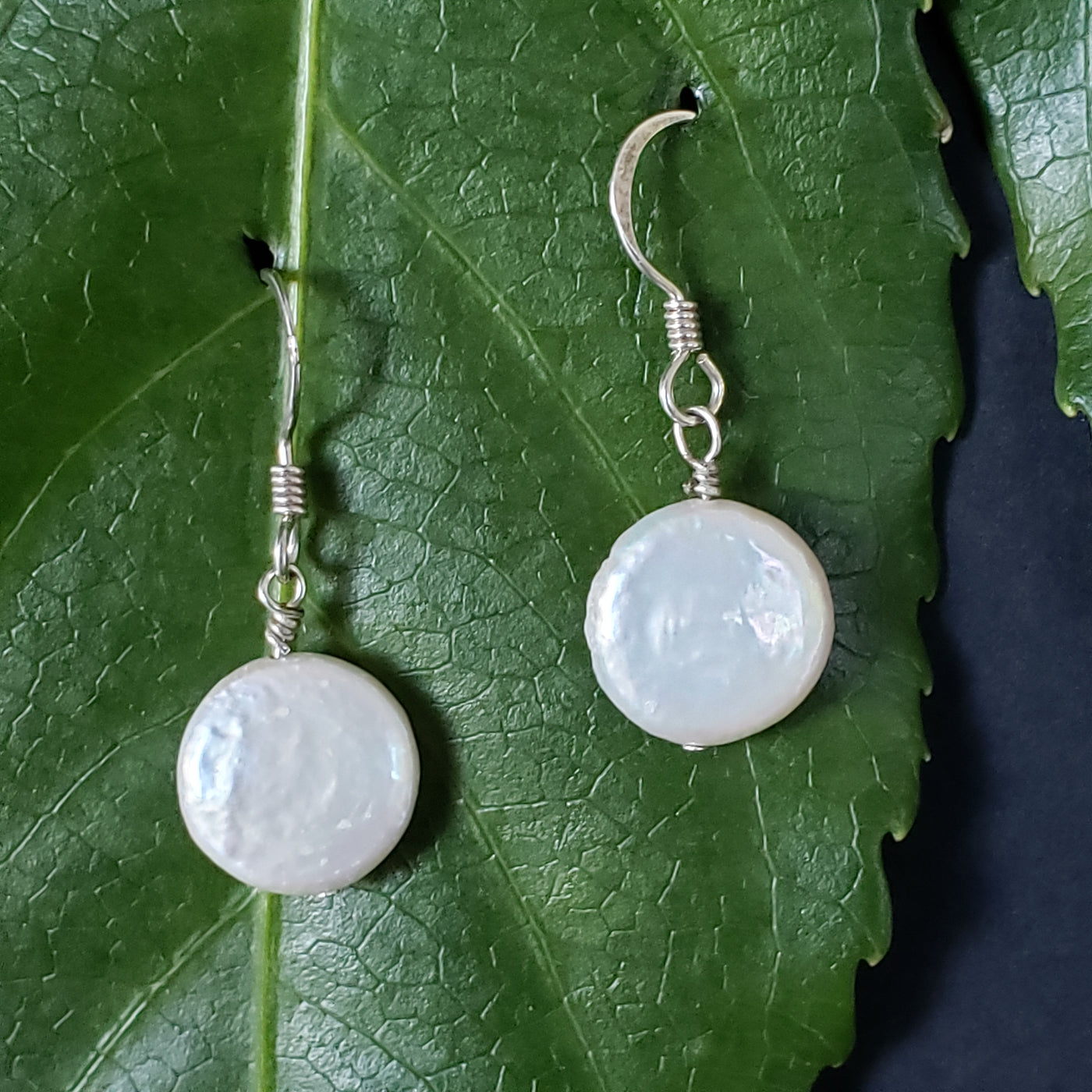 Coin pearl Drop Earrings