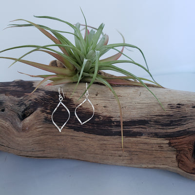 Sterling silver open Twist Earrings