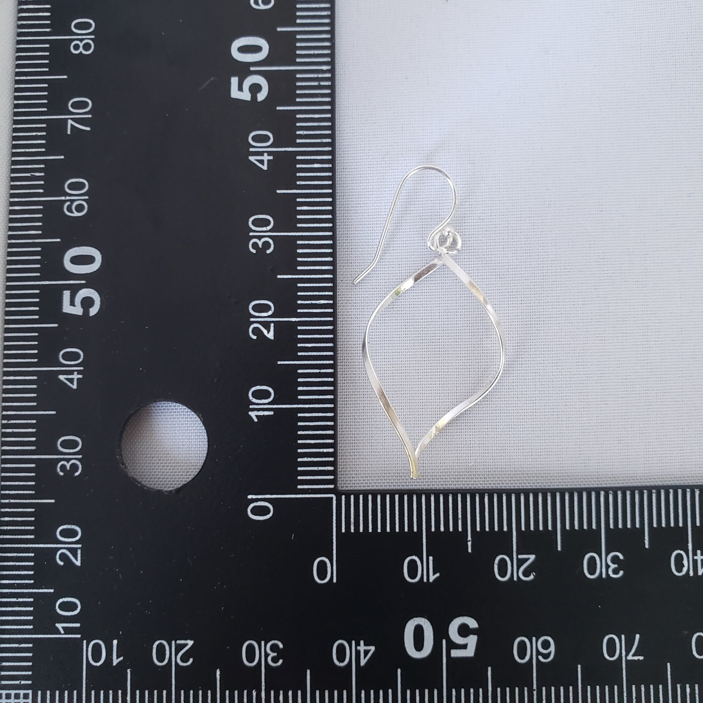 Sterling silver open Twist Earrings