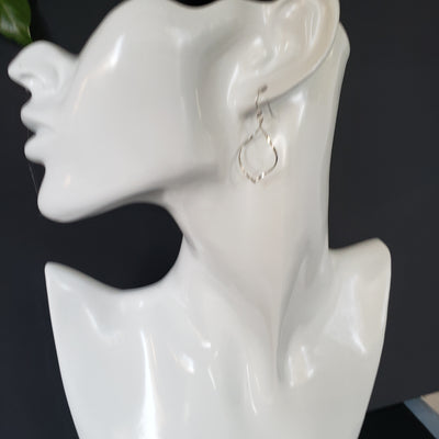 Sterling silver open Twist Earrings