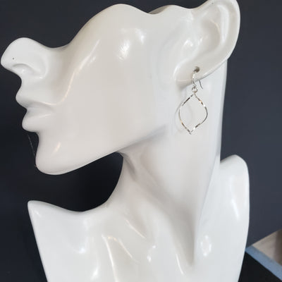 Sterling silver open Twist Earrings
