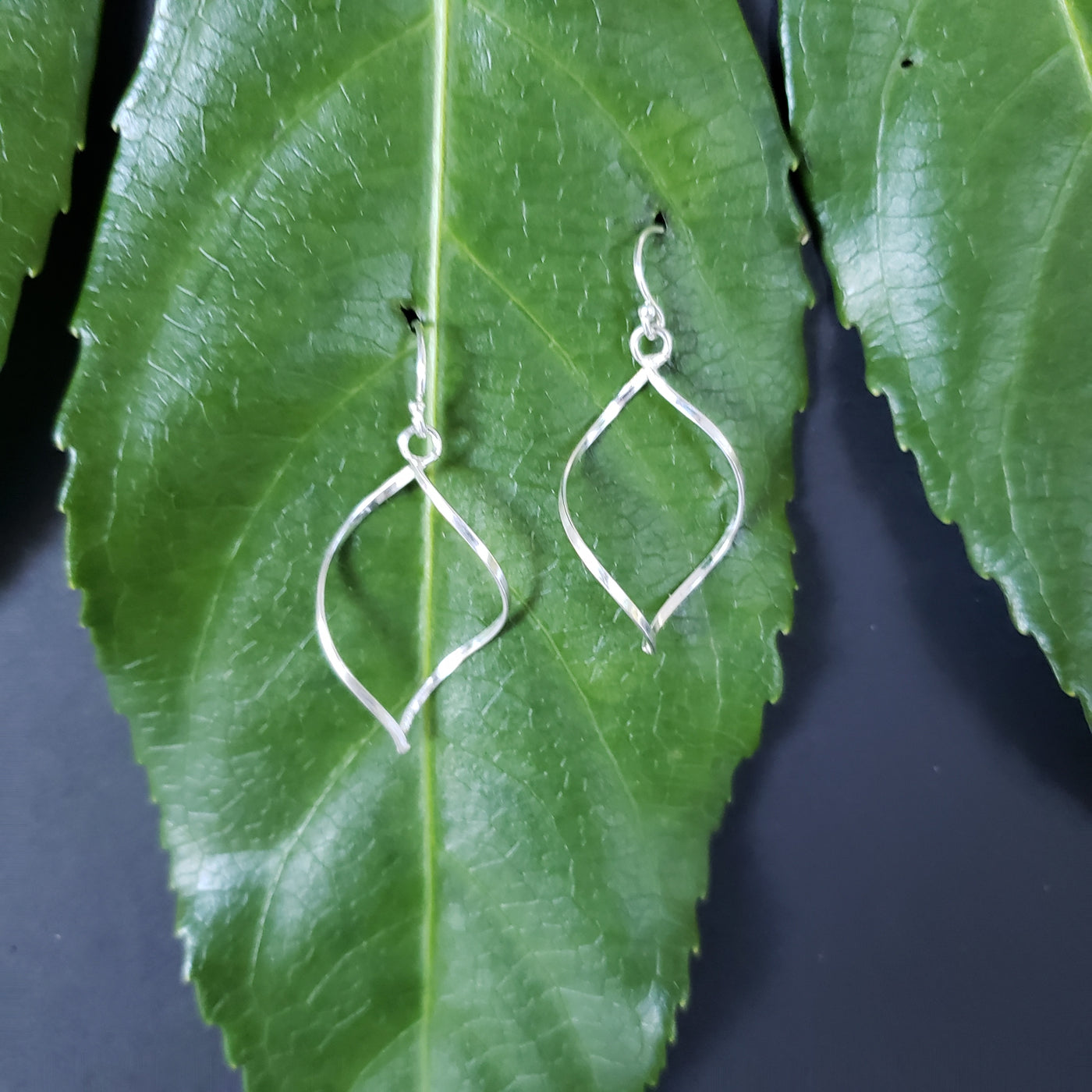 Sterling silver open Twist Earrings
