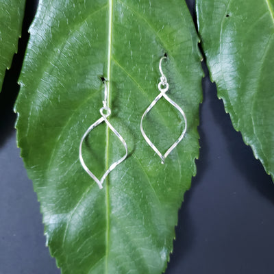 Sterling silver open Twist Earrings