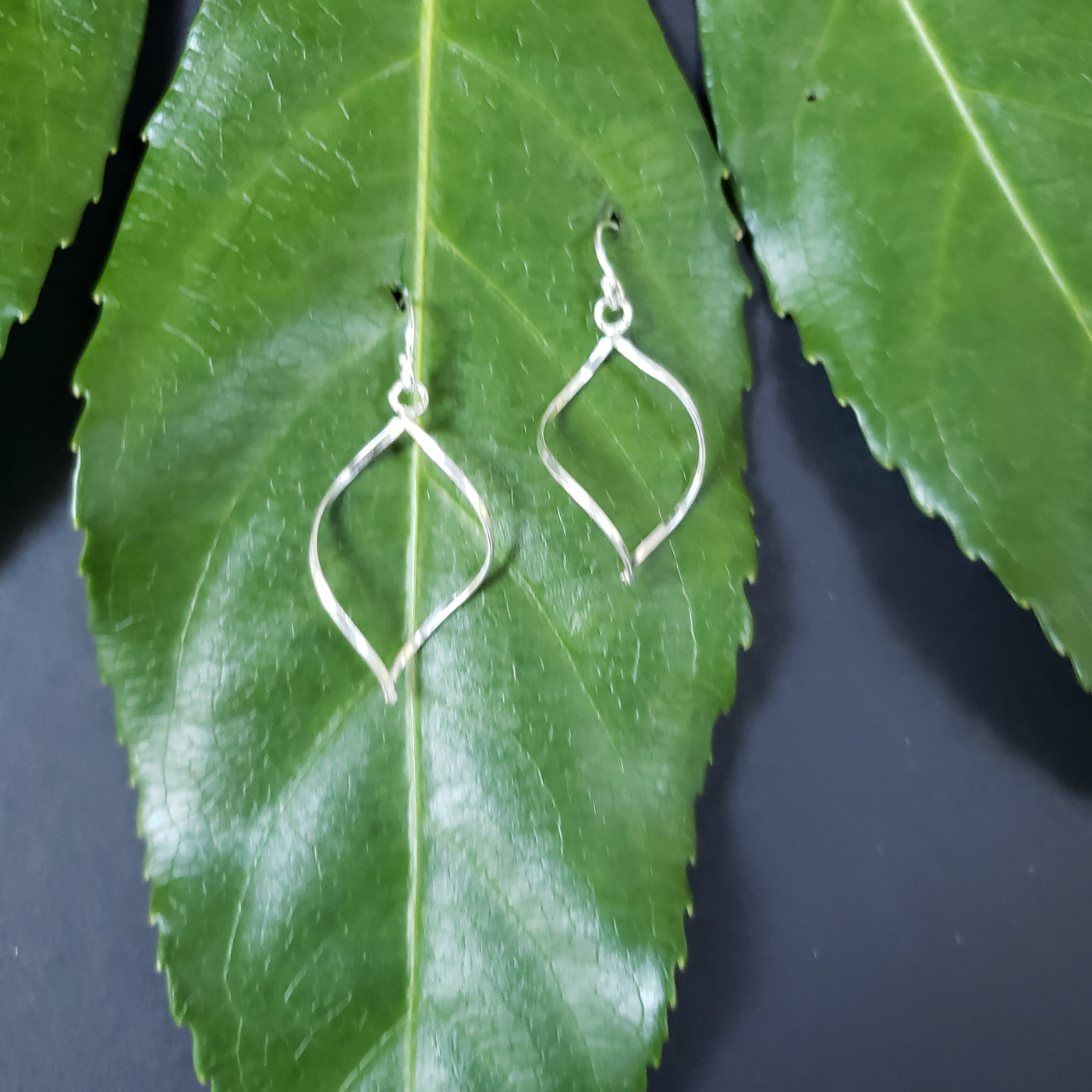 Sterling silver open Twist Earrings