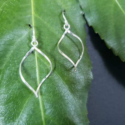 Sterling silver open Twist Earrings
