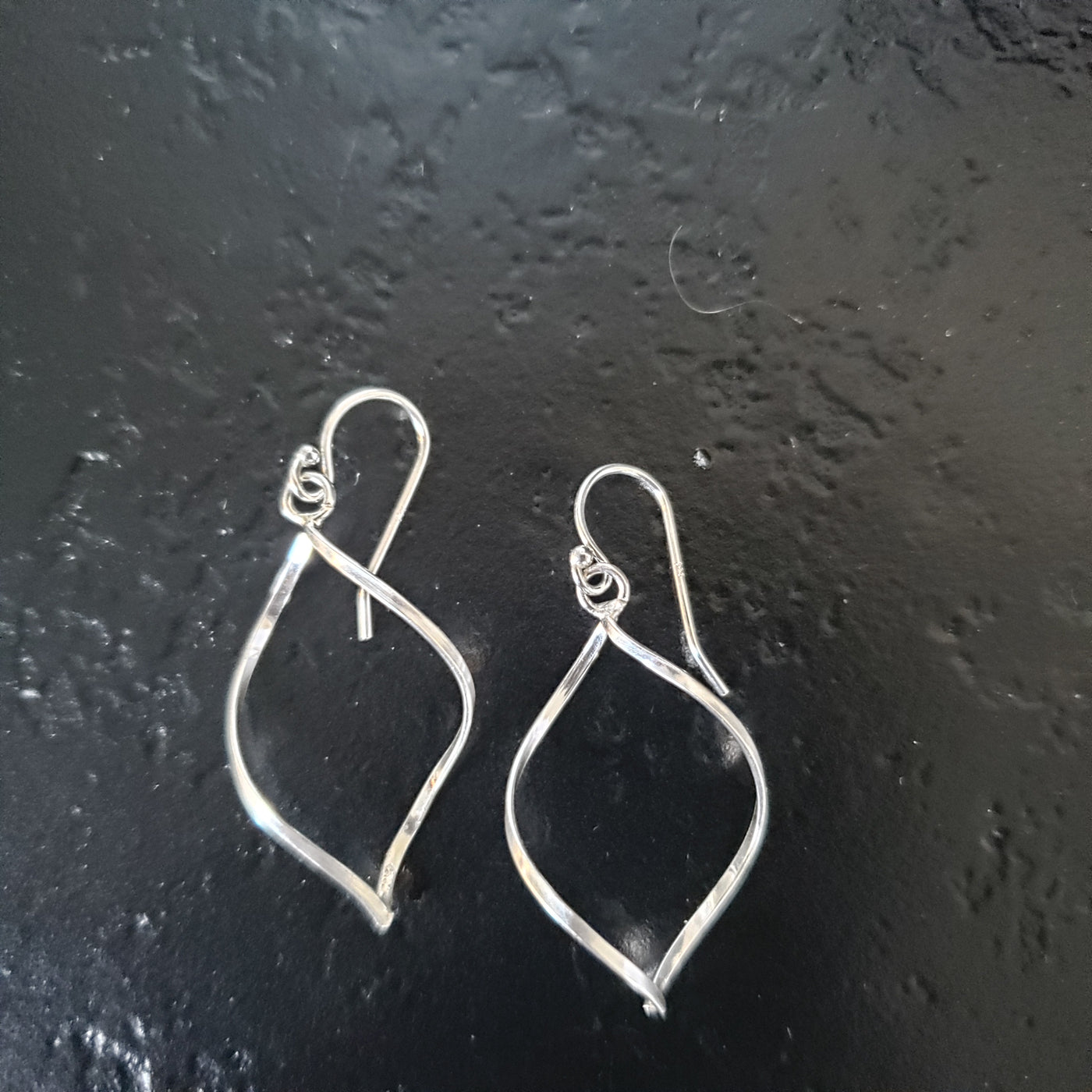 Sterling silver open Twist Earrings