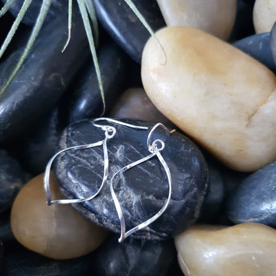 Sterling silver open Twist Earrings