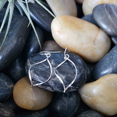 Sterling silver open Twist Earrings
