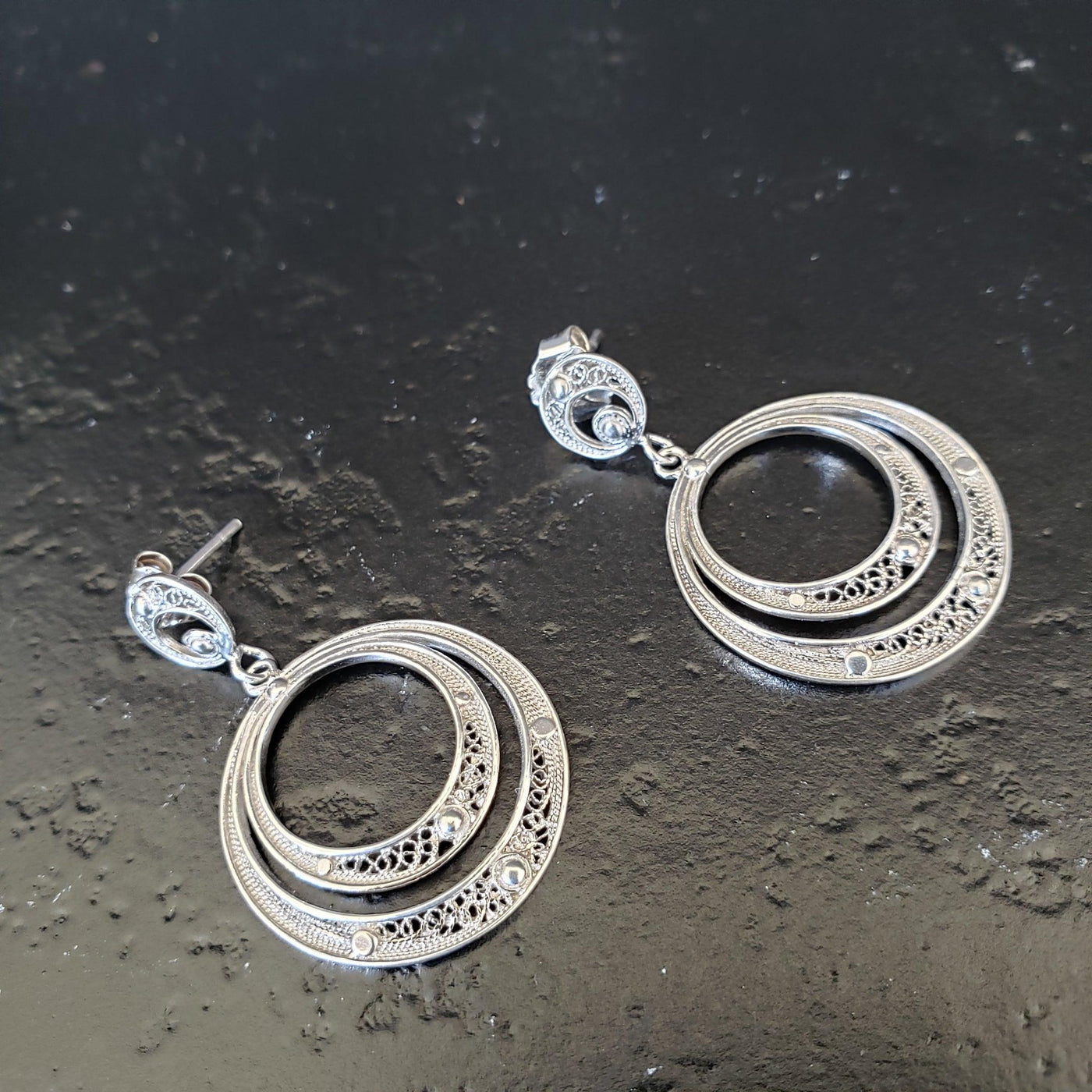Sterling silver hoops