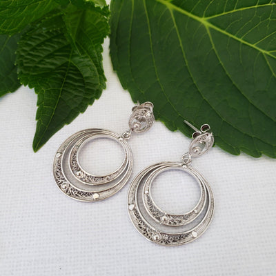 Sterling silver hoops