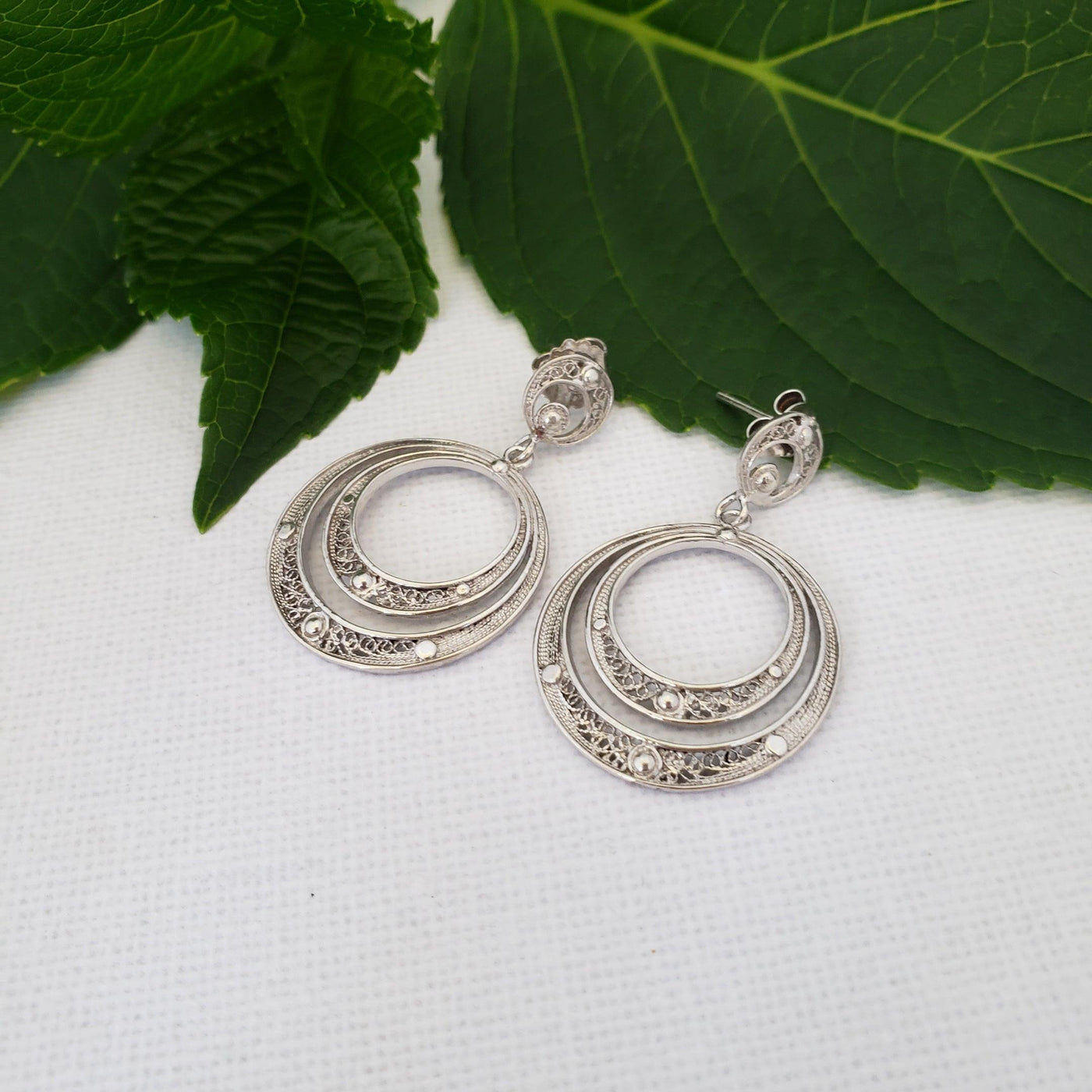 Sterling silver hoops