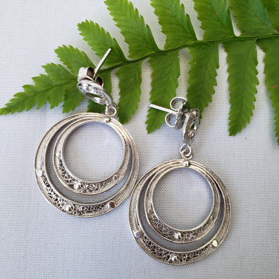 Sterling silver hoops