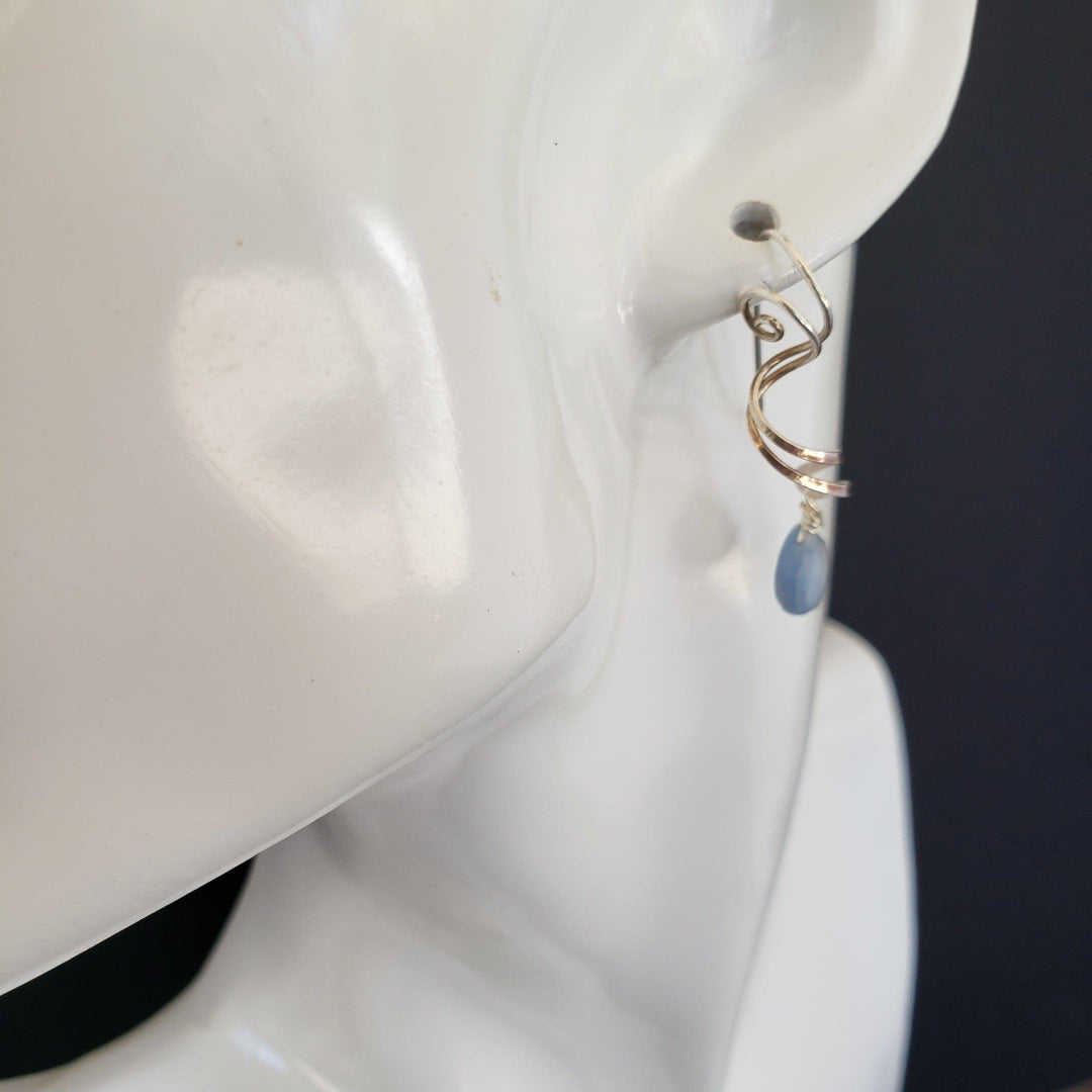 Chalcedony spiral earrings - LB Designs