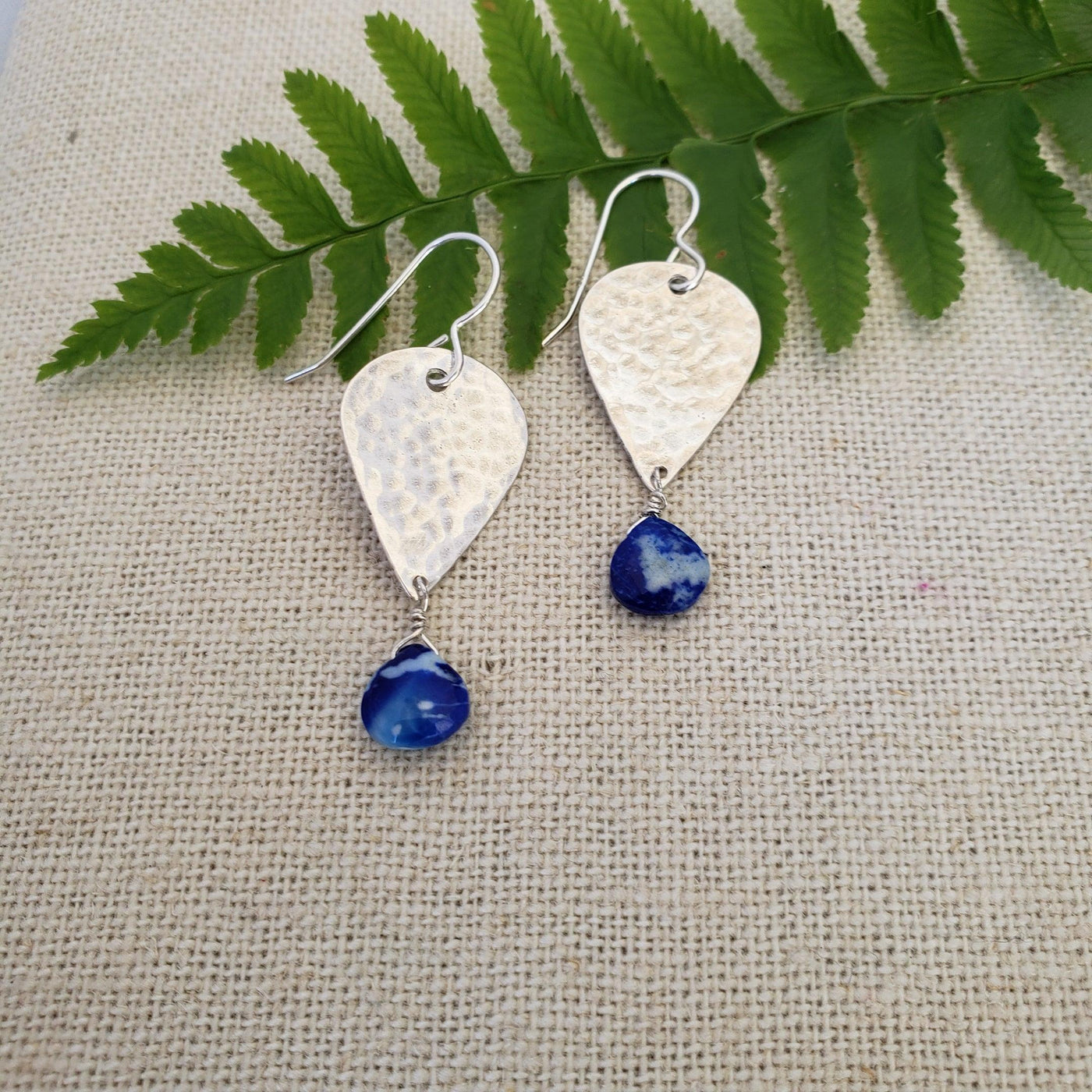 Sodalite tear drop earrings