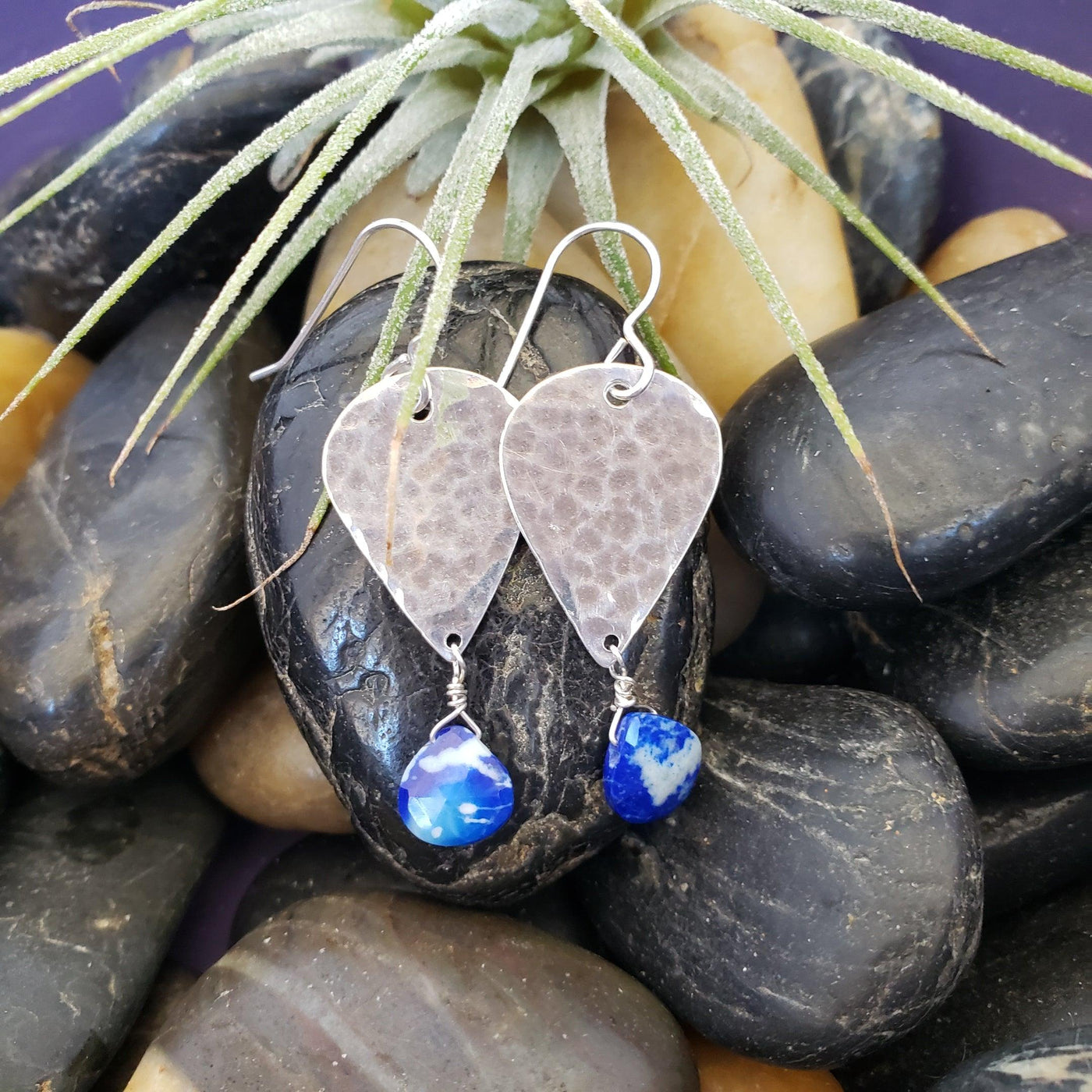 Sodalite tear drop earrings