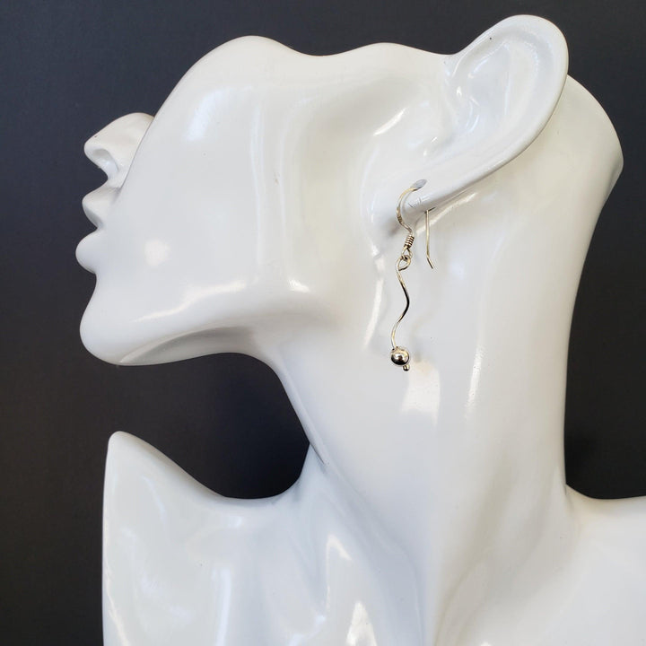 Silver squiggle earrings - LB Designs