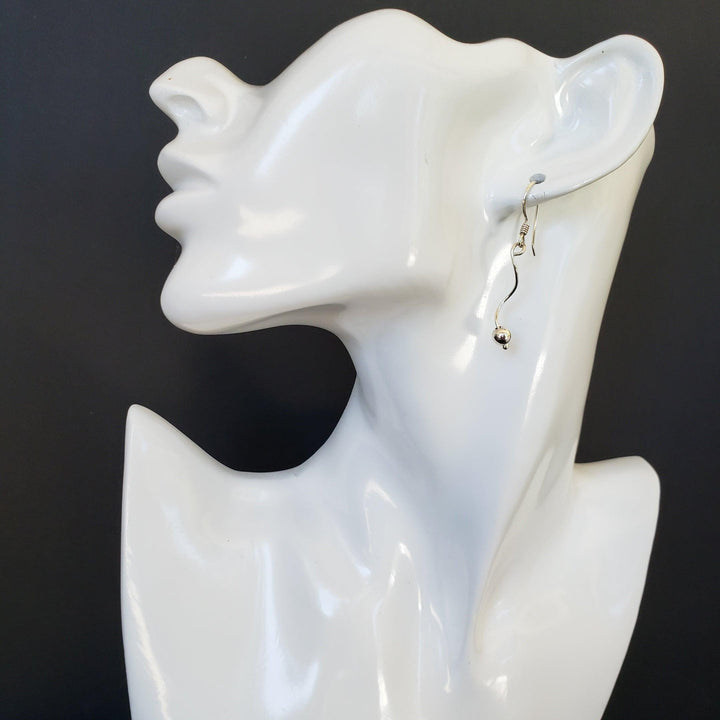 Silver squiggle earrings - LB Designs
