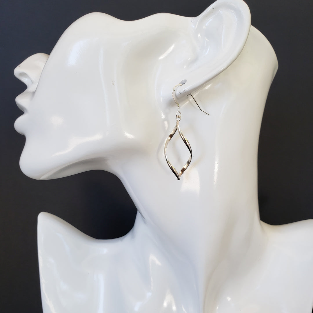 Sterling silver twist earring