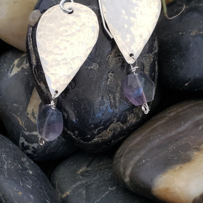Fluorite teardrop earrings