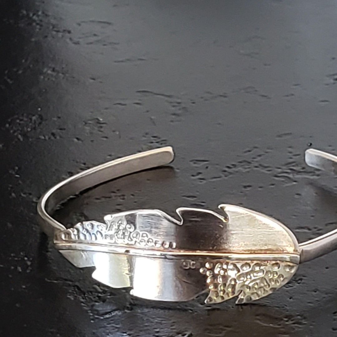 Sterling silver feather cuff - LB Designs