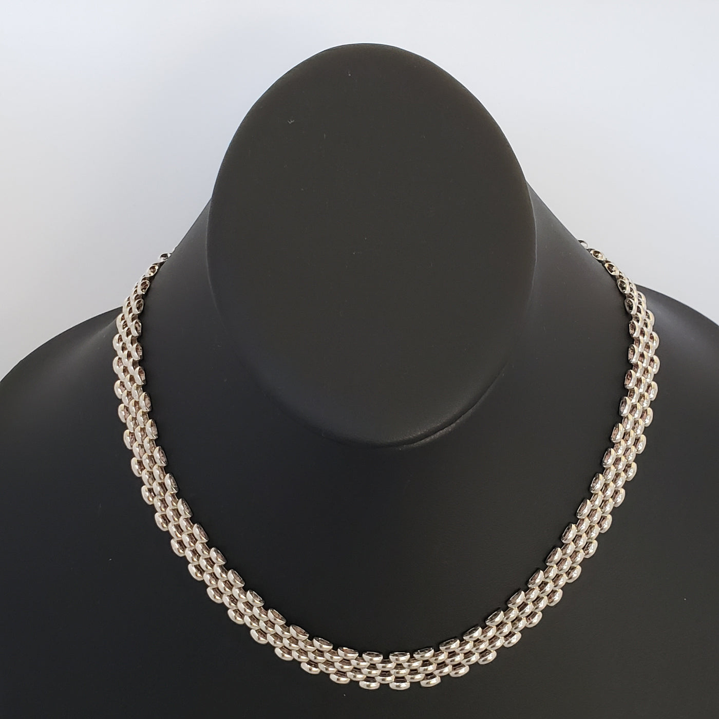 Panther link silver chain