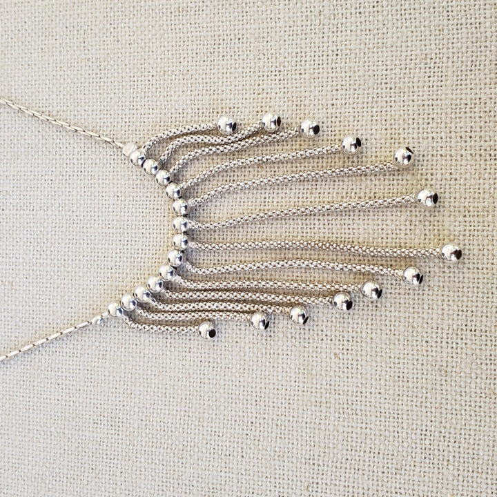 Sterling silver bib necklace - LB Designs