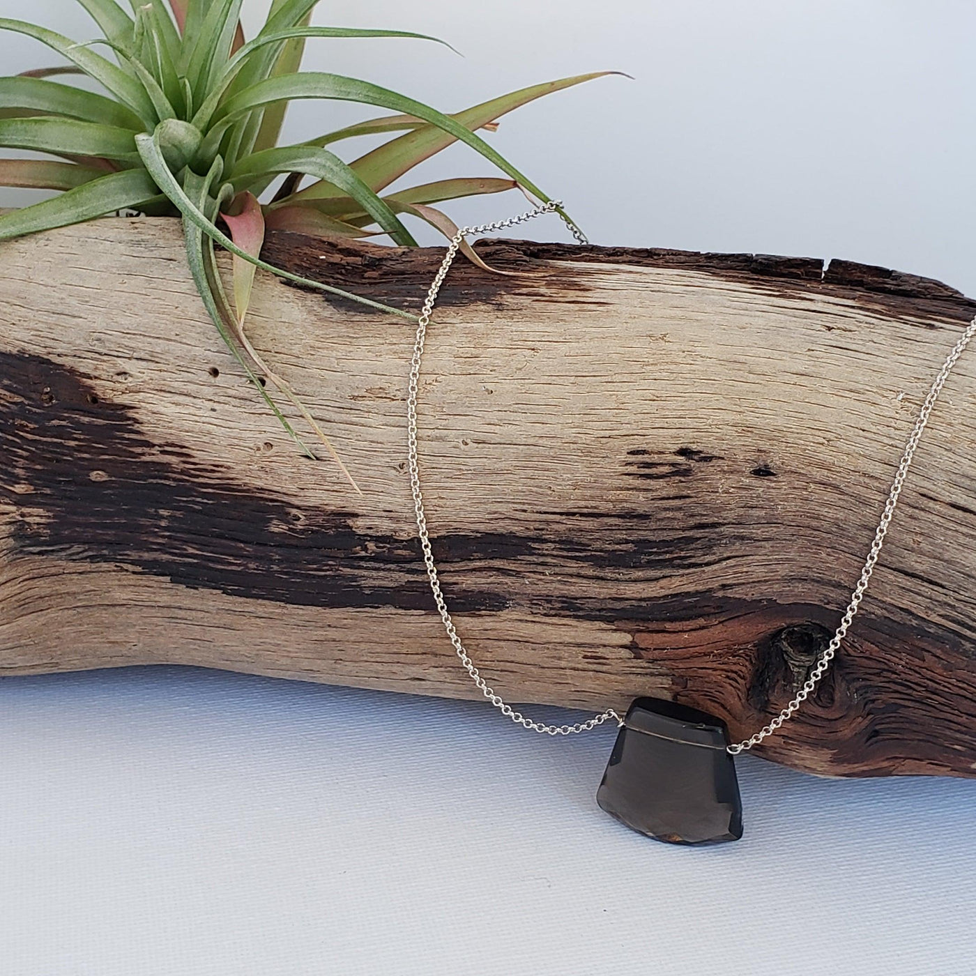 Smokey quartz pendant necklace