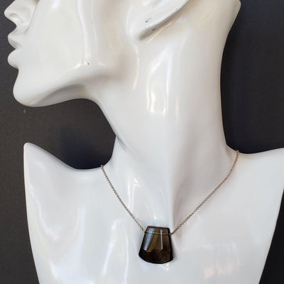 Smokey quartz pendant necklace