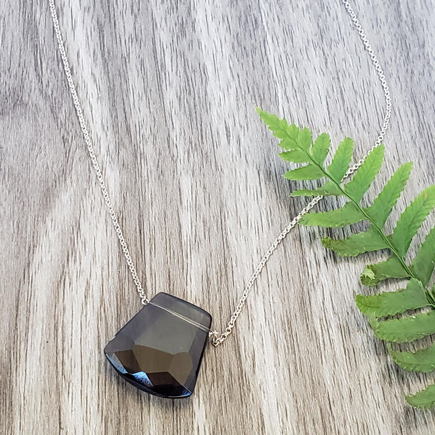 Smokey quartz pendant necklace