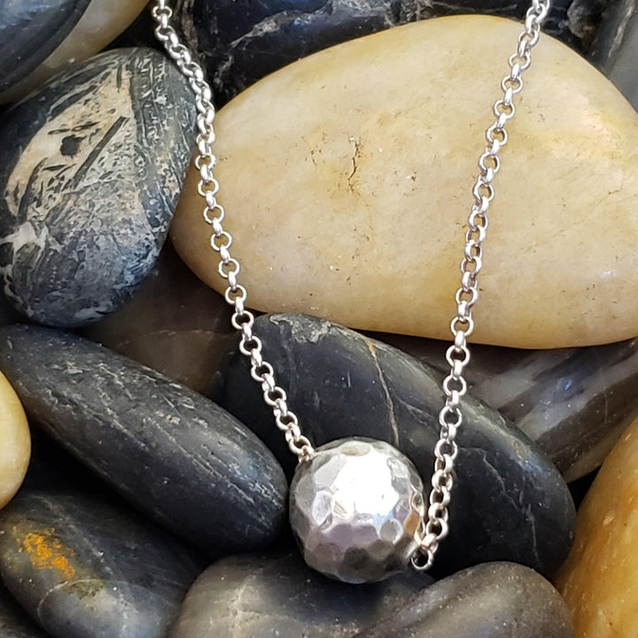 Silver ball necklace - LB Designs
