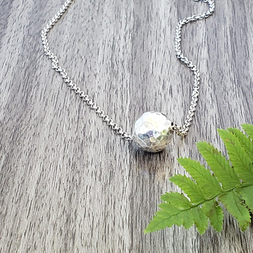 Silver ball necklace - LB Designs