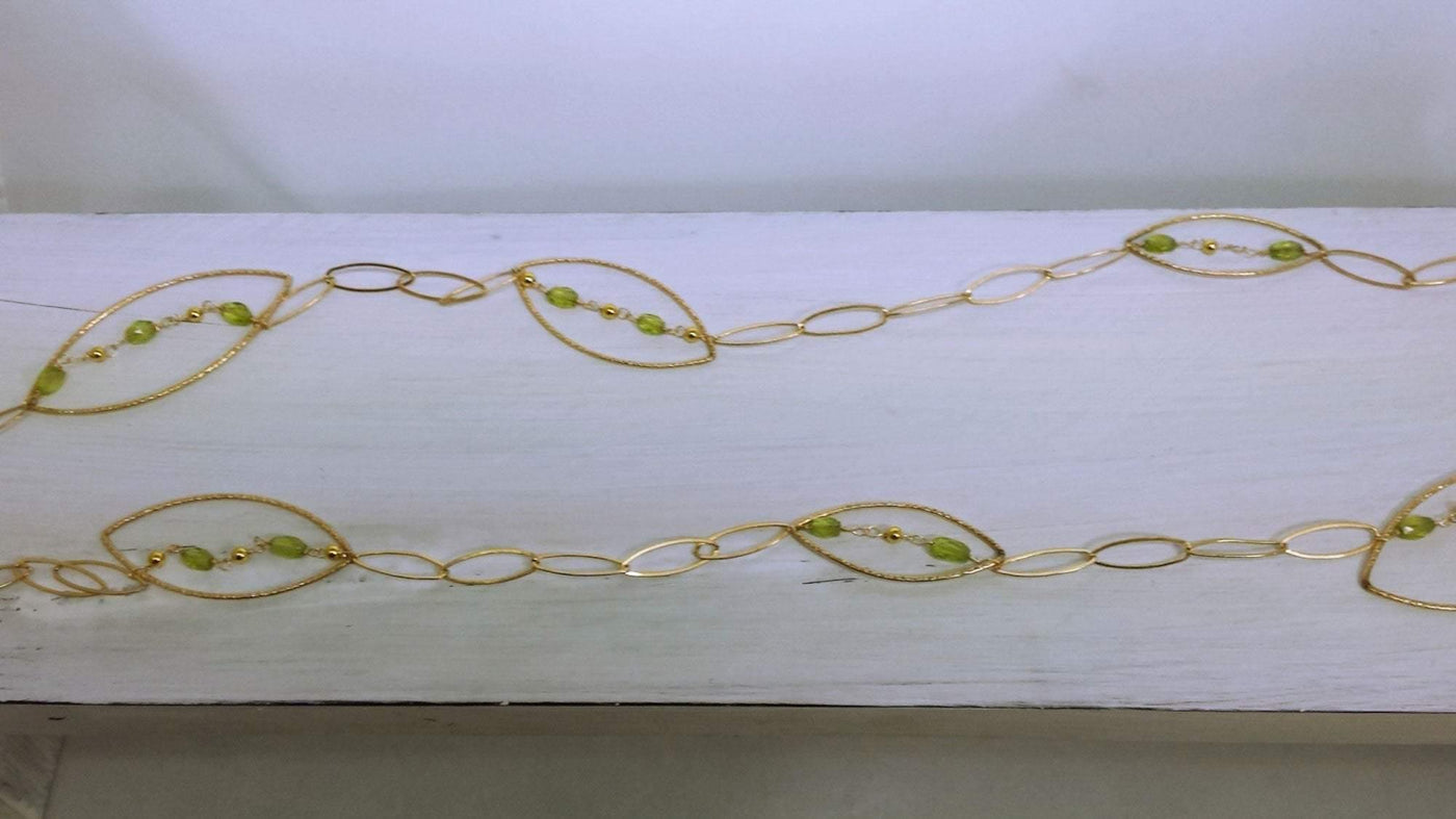 Gold-filled Peridot necklace - LB Designs