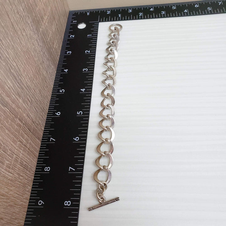 Heavy  silver chain bracelet - LB Designs