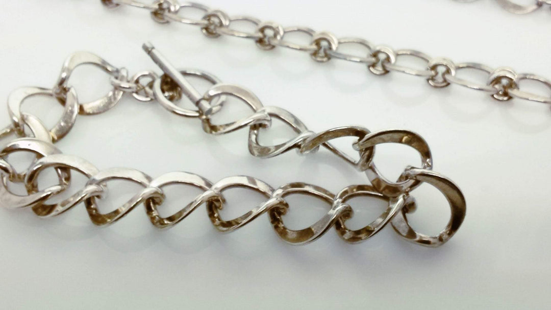 Heavy  silver chain bracelet - LB Designs