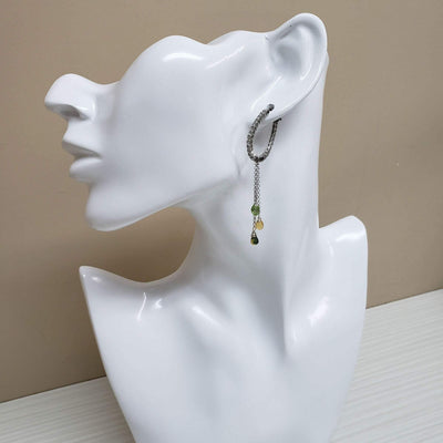 gemstone dangle earrings - LB Designs