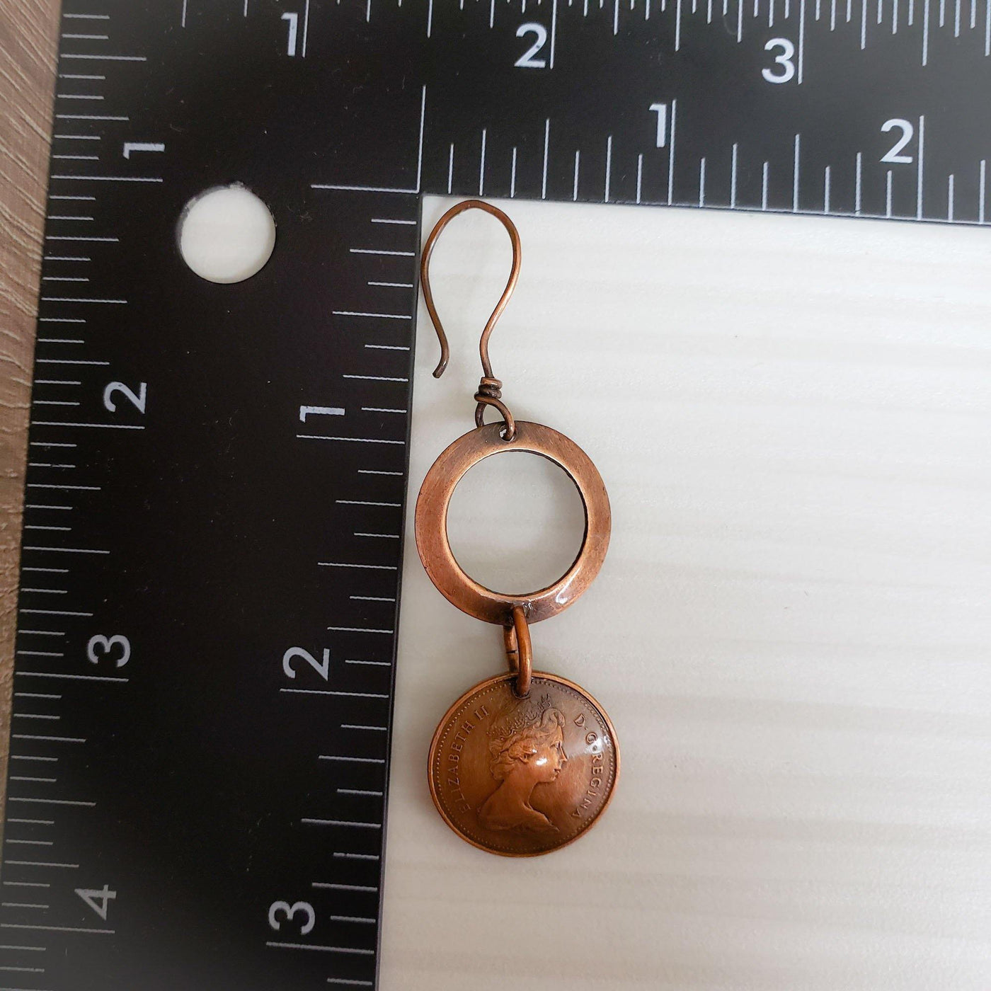 Beautiful copper coin earrings - LB Designs