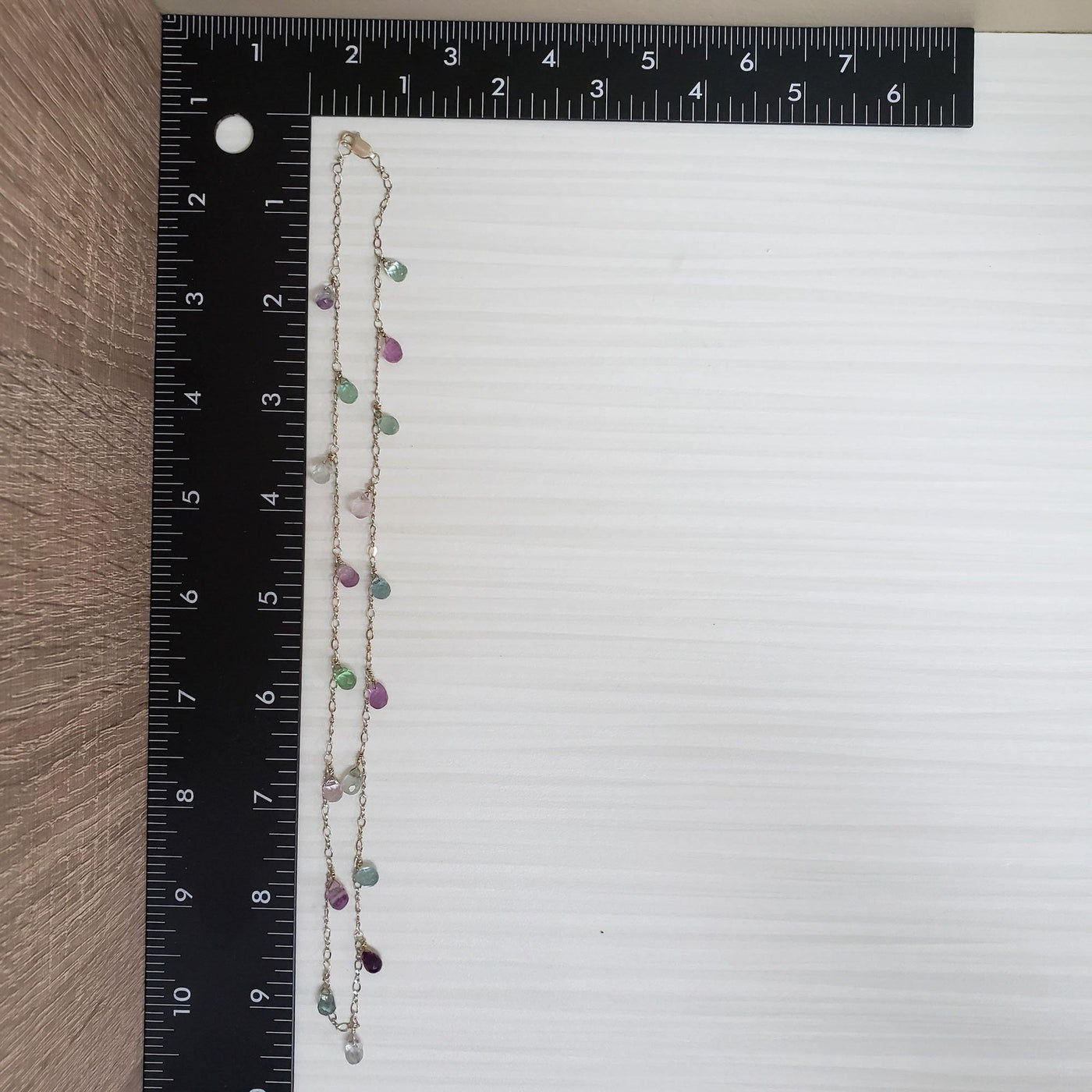 Gemstone Fluorite drop necklace - LB Designs