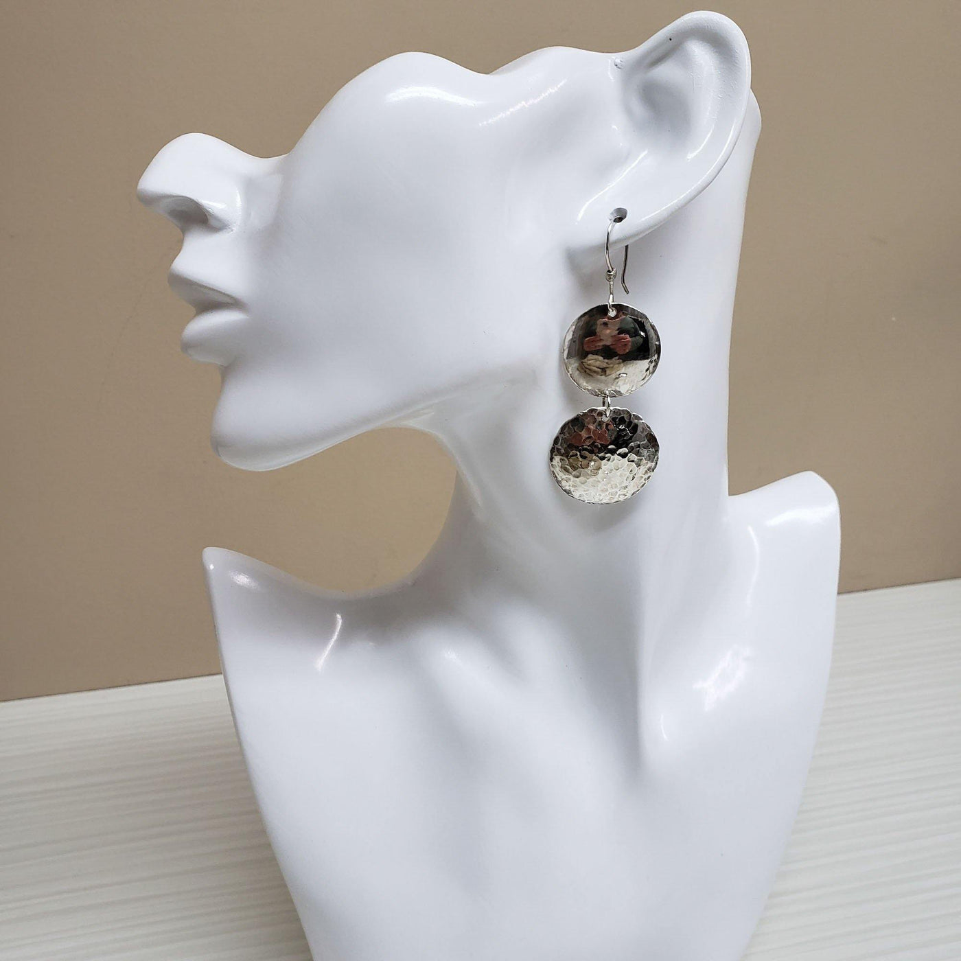 Sterling silver disc earrings - LB Designs
