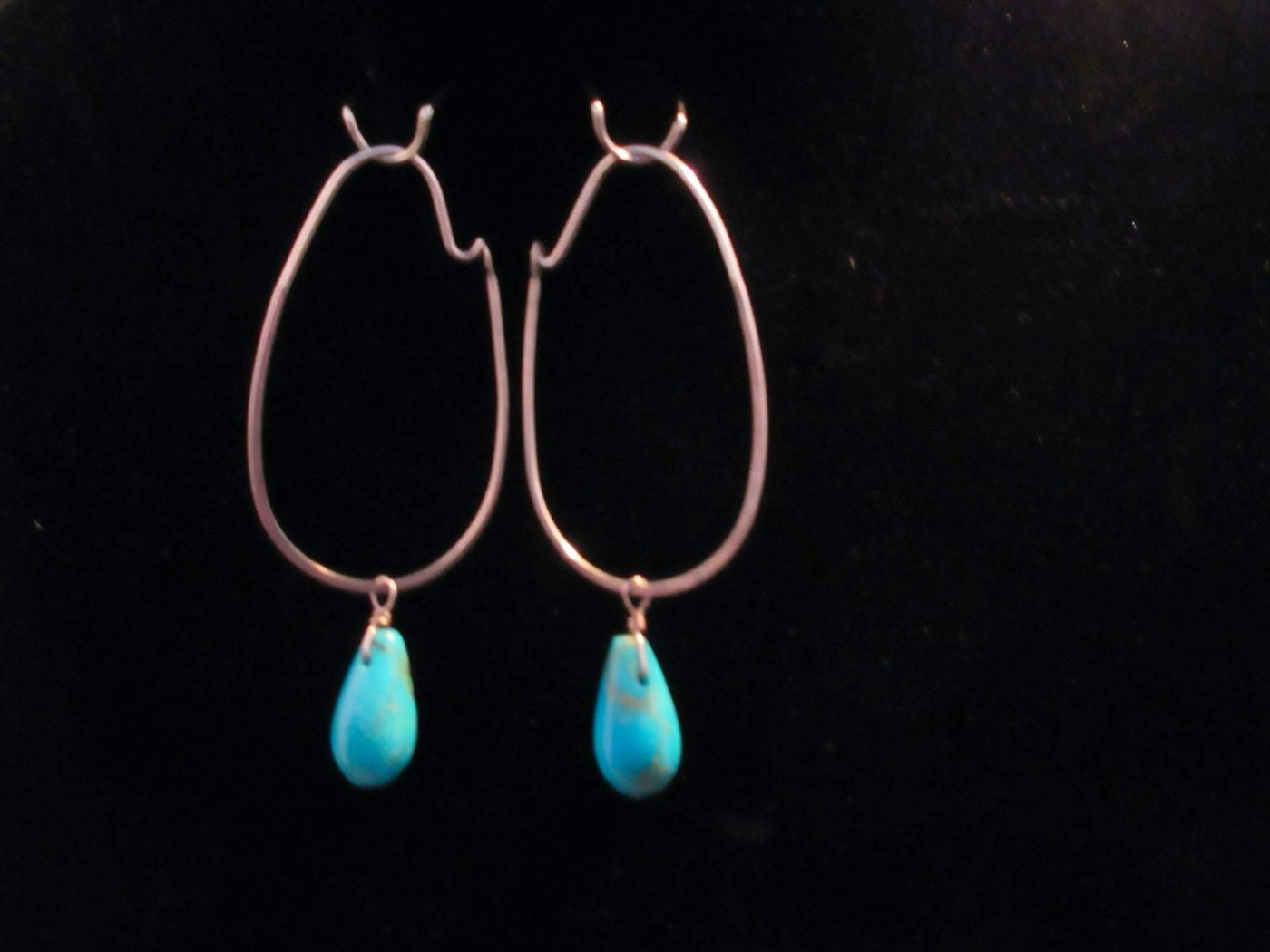 Turquoise and sterling silver earrings - LB Designs