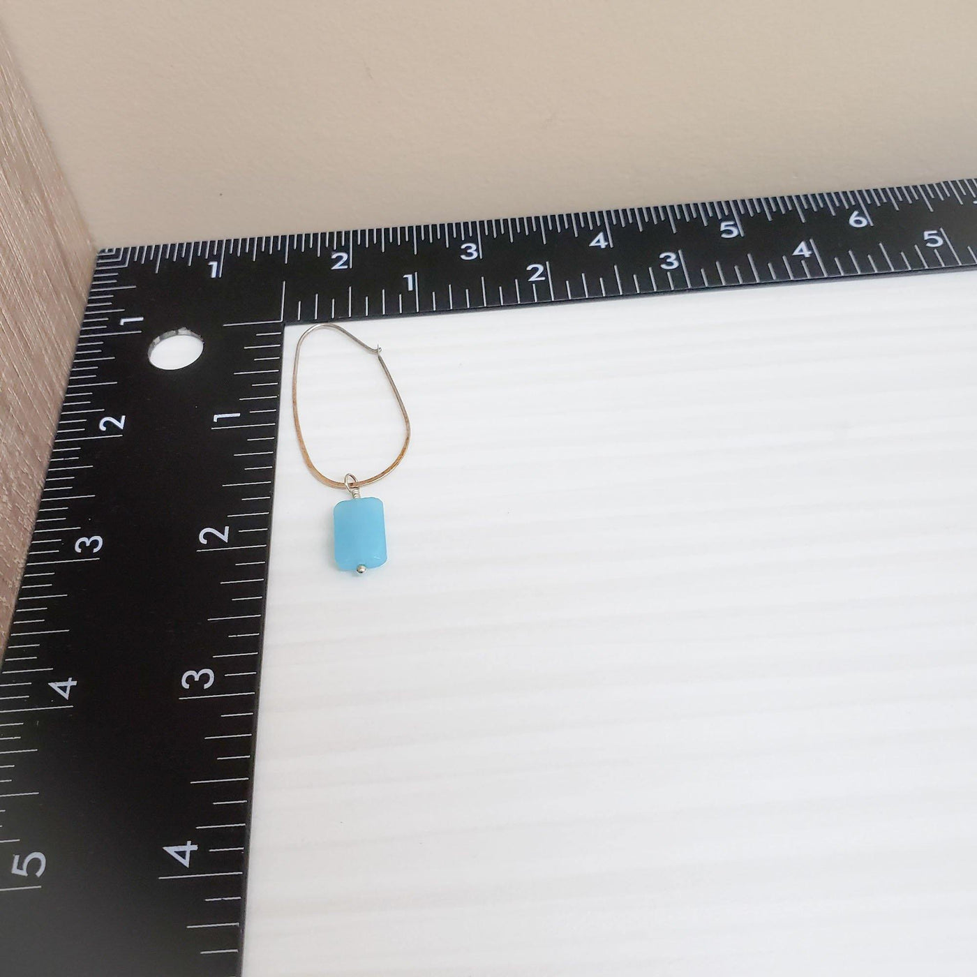 Chalcedony sterling silver drop earrings - LB Designs