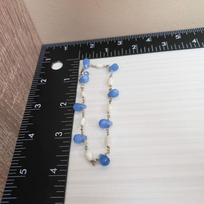 Mother of pearl and chalcedony bracelet - LB Designs